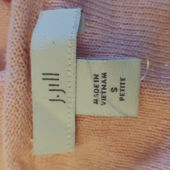 J.Jill Slub Knit Linen Blend Boatneck Sweater 3/4 Sleeves in Pale Pink Size SP - Picture 8 of 8